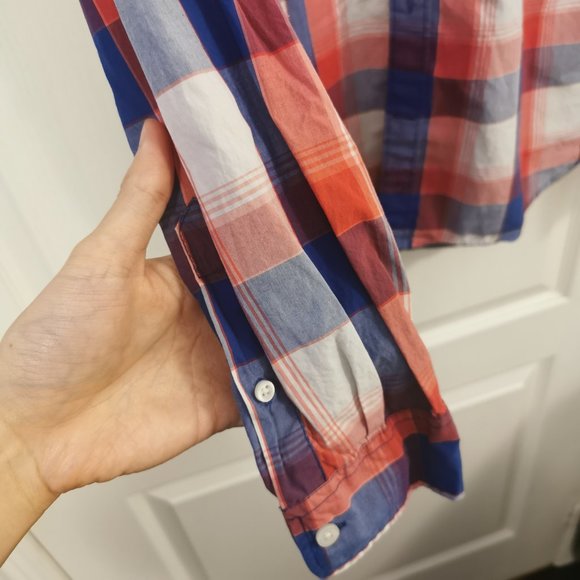 Men's Gingham Long-Sleeve Button Up - Picture 4 of 5